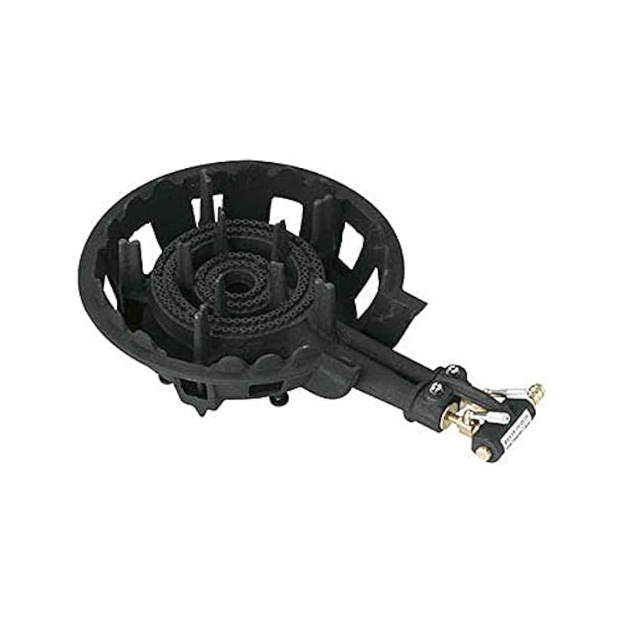 業務用ガス鋳物2連コンロ(B46) 鋳物コンロ 2連コンロ(種火付)LPガス※メーカー直送品 - 大工道具